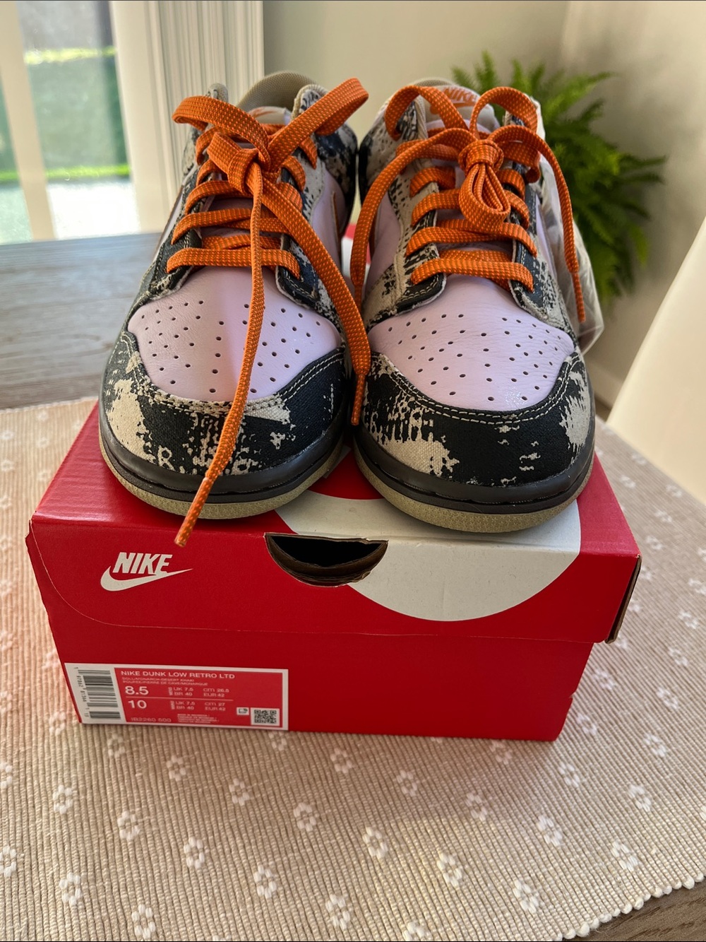 Nike Women's Low-Top Sneakers in Pink, Black & Orange